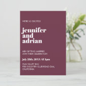 Moderne Retro Weiß Moderne Einladung (Stehend Vorderseite)