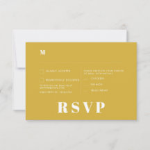 Moderne Retro-White-Modern-RSVP-Karte