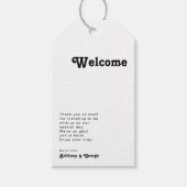 Moderne Retrobriefe - Begrüßungstags Geschenkanhänger (Vorderseite)