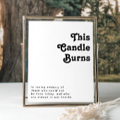 Moderne Retrobriefe dieses Candle Burns Poster