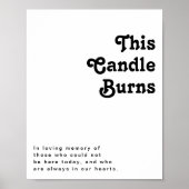 Moderne Retrobriefe dieses Candle Burns Poster (Vorne)