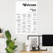Moderne Retrobriefe für alphabetische Sitzplätze Poster (Heimbüro)