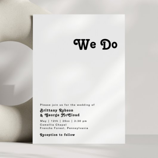 Moderne Retrobriefe machen wir Hochzeitseinladung Einladung