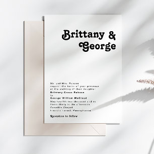 Moderne Retrobriefe Traditionelle Hochzeit Einladung