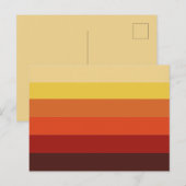 Moderne Retrofallfarben Herbstfarben Streifen Postkarte (Vorne/Hinten)