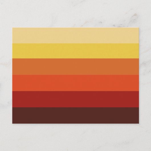 Moderne Retrofallfarben Herbstfarben Streifen Postkarte (Vorderseite)