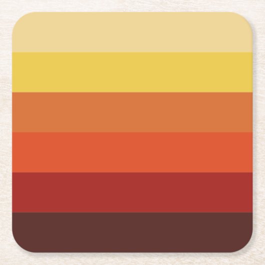 Moderne Retrofallfarben Herbstfarben Streifen Rechteckiger Pappuntersetzer (Vorderseite)