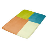 Moderne Retrofarben geometrisch Badematte (Schrägansicht)