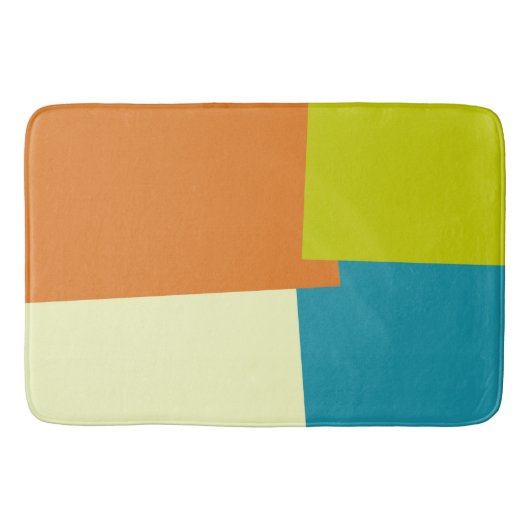Moderne Retrofarben geometrisch Badematte (Vorderseite)