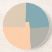Moderne Retrofarben geometrisch Getränkeuntersetzer (Vorne)