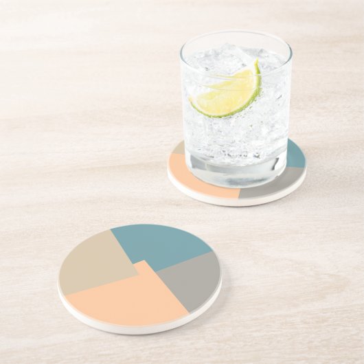 Moderne Retrofarben geometrisch Getränkeuntersetzer (Seite)