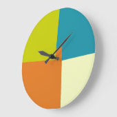 Moderne Retrofarben geometrisch Große Wanduhr (Winkel)
