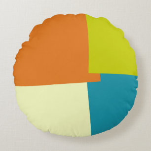 Moderne Retrofarben geometrisch Rundes Kissen