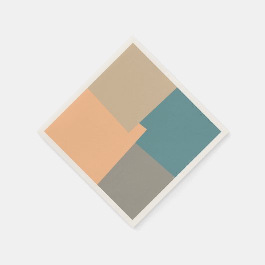 Moderne Retrofarben geometrisch Serviette (Ecke)