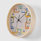 Moderne Retroformuhr des Mitteljahrhunderts Uhr (Winkel)