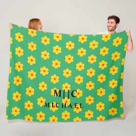 Moderne Retrographie Fleecedecke