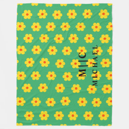 Moderne Retrographie Fleecedecke