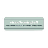 Moderne Retrolinien Rücksendeadresse (Vorne)