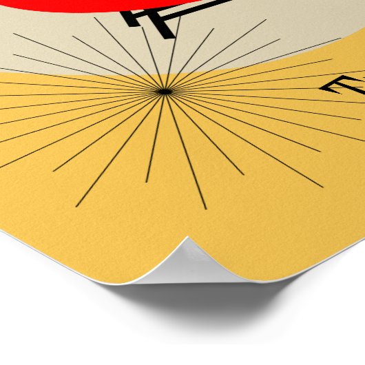 Moderne Retrostil-Illustration Poster (Ecke)