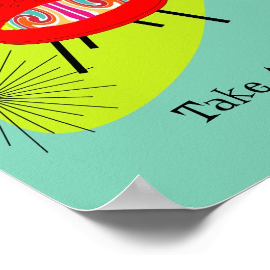 Moderne Retrostil-Illustration Poster (Ecke)