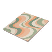 Moderne Retrowellen-Design in mehrfarbigen Farben Fliese (Seite)
