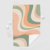 Moderne Retrowellen-Design in mehrfarbigen Farben Golfhandtuch (Insitu)