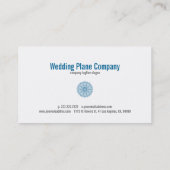 Moderne reversible weiße und blaue Spitzen-Akzente Visitenkarte (Rückseite)