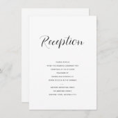 Moderne Rezeption für Hochzeiten Begleitkarte (Vorne/Hinten)