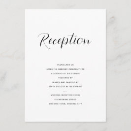 Moderne Rezeption für Hochzeiten Begleitkarte