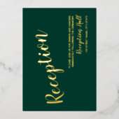 Moderne Rezeption für Skriptereien Emerald und Gol Folieneinladung (Vorderseite)
