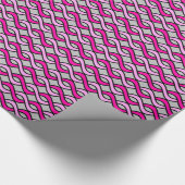 Moderne Ribbons, rosa und grau/grau/grau, Mitte de Geschenkpapier (Ecke)