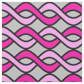 Moderne Ribbons, rosa und grau/grau/grau, Mitte de Stoff (Nahaufnahme)