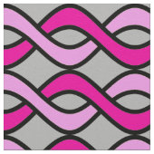 Moderne Ribbons, rosa und grau/grau/grau, Mitte de Stoff (Nahaufnahme)