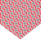 Moderne Ribbons, rot und grau/grau, Mitte des Jahr Tischdecke (Schrägansicht)