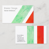 Moderne riesige Streifendiagonalform Visitenkarte (Vorne/Hinten)