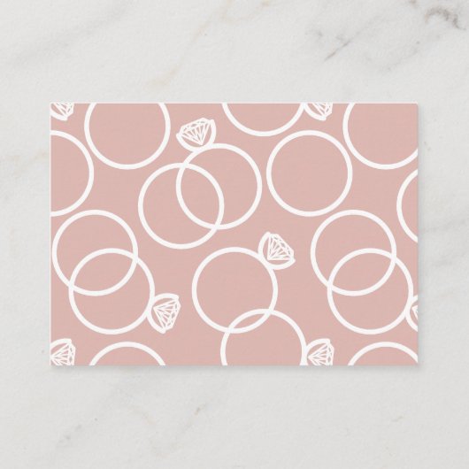 Moderne Rings Rose White Wedding Online RSVP Card Begleitkarte (Rückseite)