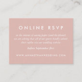 Moderne Rings Rose White Wedding Online RSVP Card Begleitkarte (Vorderseite)