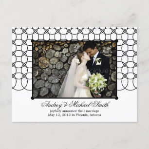 Moderne Rings Wedding Ankündigung/Save the Date Ankündigungspostkarte