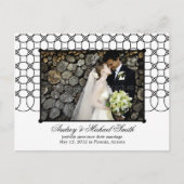 Moderne Rings Wedding Ankündigung/Save the Date Ankündigungspostkarte (Vorderseite)