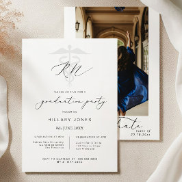 Moderne RN-Abschluss-Kalligrafie Einladung