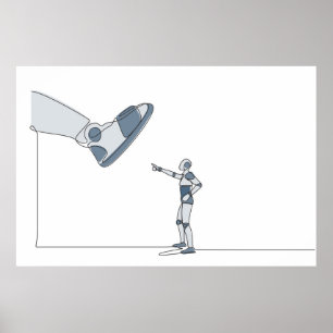 Moderne robotische künstliche Intelligenz Poster