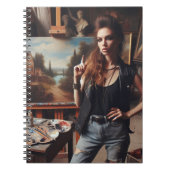 Moderne Rock- und Roll-Künstler Notizblock (Vorderseite)