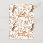 Moderne Rodeo-Wörter der Weisheit Baby Advice Card Hinweiskarte (Rückseite)