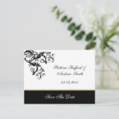 Moderne Rollen Save the Date Ankündigungspostkarte (Stehend Vorderseite)