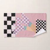 Moderne Roller Skaten Girl Art Karo Handtuch (Handtuch)