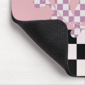 Moderne Roller Skaten Girl Art Karo Mousepad (Ecke)
