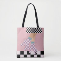 Moderne Roller Skaten Girl Art Karo