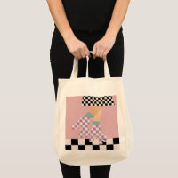 Moderne Roller Skaten Girl Art Karo