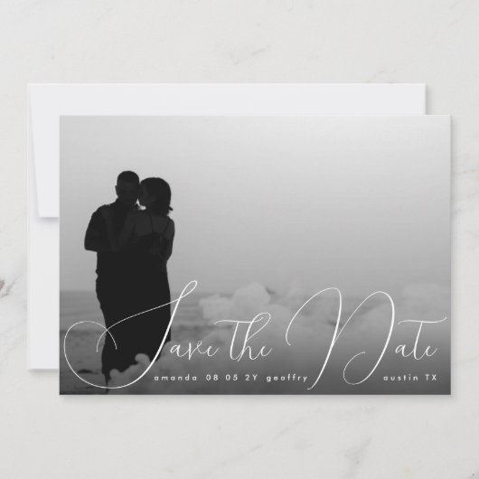 Moderne Romantik Drei Foto Save The Date (Vorderseite)