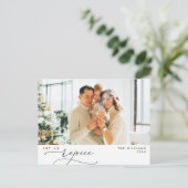 Moderne Romantik, Freude, Weihnachten, Foto Postkarte (Stehend Vorderseite)